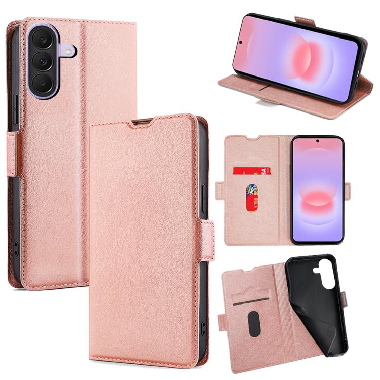 Custodia per telefono in pelle con fibbia laterale ultra sottile e flip orizzontale, For Galaxy A57 5G, For Galaxy A37 5G, For Samsung Galaxy A17 5G, For Samsung Galaxy F06 5G, For Samsung Galaxy M35 5G, For Samsung Galaxy Xcover 7 Pro 5G