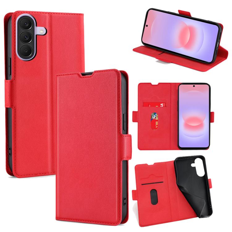 Custodia per telefono in pelle con fibbia laterale ultra sottile e flip orizzontale, For Galaxy A57 5G, For Galaxy A37 5G, For Samsung Galaxy A17 5G, For Samsung Galaxy F06 5G, For Samsung Galaxy M35 5G, For Samsung Galaxy Xcover 7 Pro 5G