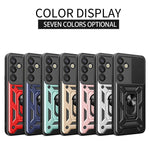 Custodia per telefono TPU+PC con design scorrevole per fotocamera, For Samsung Galaxy S25+ 5G, For Samsung Galaxy S25 Ultra 5G