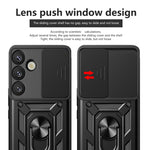 Custodia per telefono TPU+PC con design scorrevole per fotocamera, For Samsung Galaxy S25+ 5G, For Samsung Galaxy S25 Ultra 5G