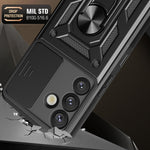 Custodia per telefono TPU+PC con design scorrevole per fotocamera, For Samsung Galaxy S25+ 5G, For Samsung Galaxy S25 Ultra 5G