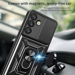 Custodia per telefono TPU+PC con design scorrevole per fotocamera, For Samsung Galaxy S25+ 5G, For Samsung Galaxy S25 Ultra 5G