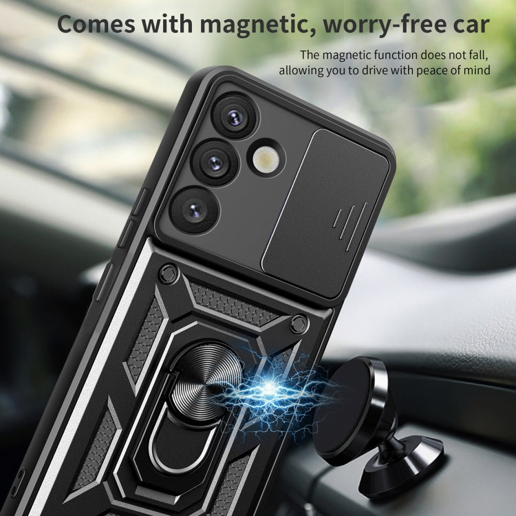 Custodia per telefono TPU+PC con design scorrevole per fotocamera, For Samsung Galaxy S25+ 5G, For Samsung Galaxy S25 Ultra 5G