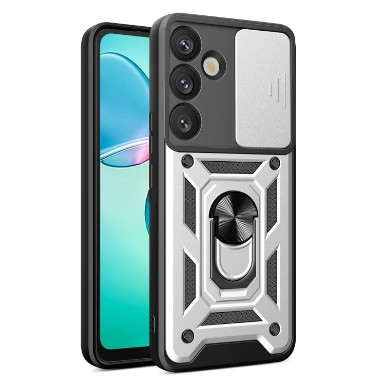 Custodia per telefono TPU+PC con design scorrevole per fotocamera, For Samsung Galaxy S25+ 5G, For Samsung Galaxy S25 Ultra 5G