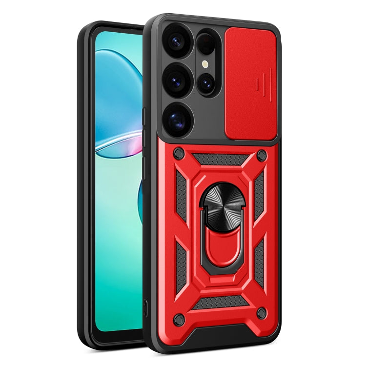 Custodia per telefono TPU+PC con design scorrevole per fotocamera, For Samsung Galaxy S25+ 5G, For Samsung Galaxy S25 Ultra 5G
