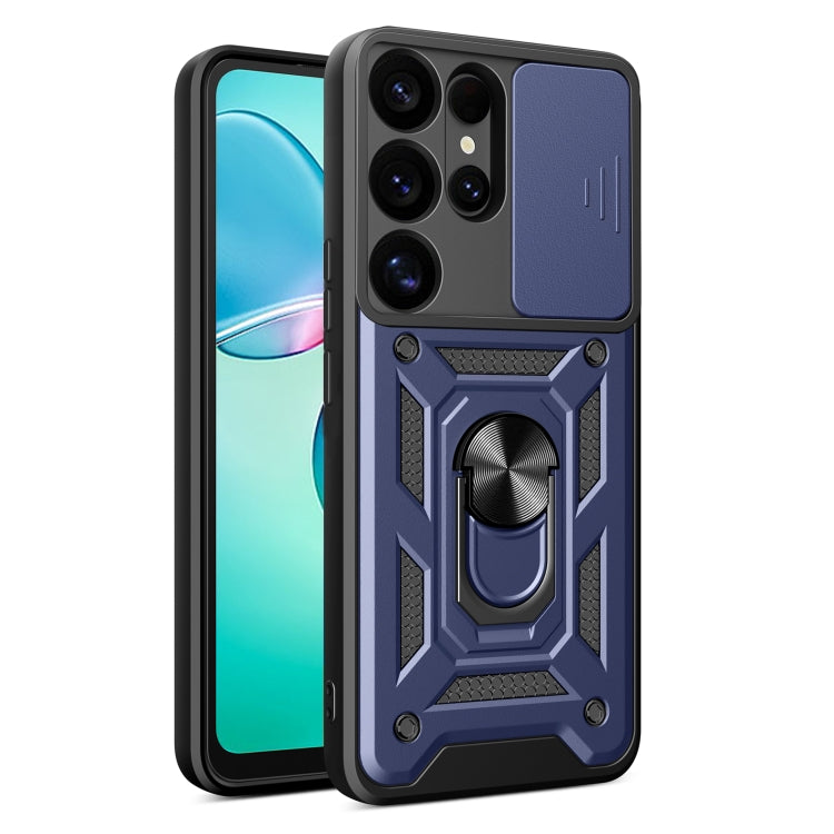 Custodia per telefono TPU+PC con design scorrevole per fotocamera, For Samsung Galaxy S25+ 5G, For Samsung Galaxy S25 Ultra 5G