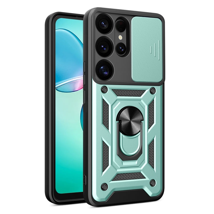 Custodia per telefono TPU+PC con design scorrevole per fotocamera, For Samsung Galaxy S25+ 5G, For Samsung Galaxy S25 Ultra 5G