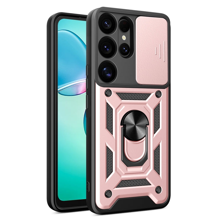 Custodia per telefono TPU+PC con design scorrevole per fotocamera, For Samsung Galaxy S25+ 5G, For Samsung Galaxy S25 Ultra 5G