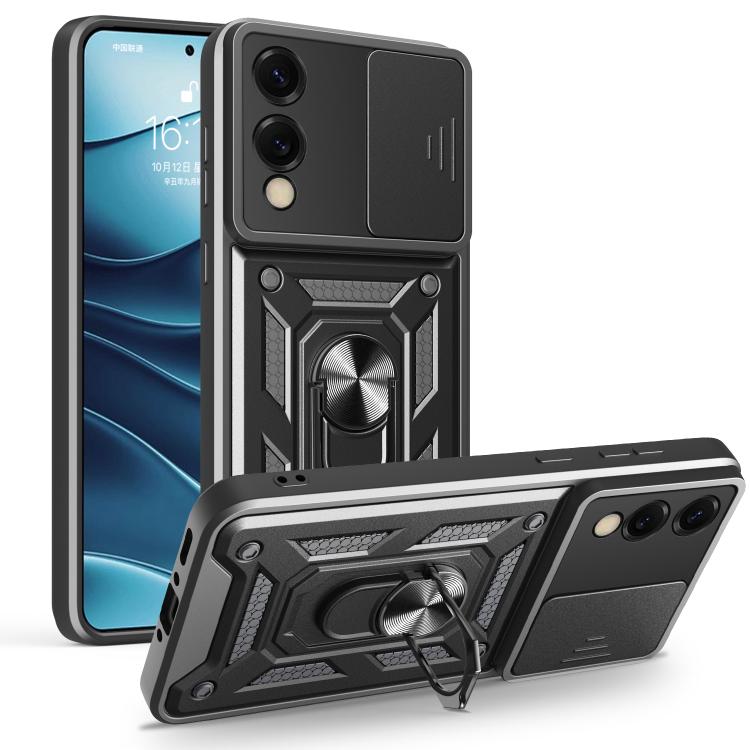 Custodia per telefono TPU+PC con design scorrevole per fotocamera, For Samsung Galaxy S26 5G, For Samsung Galaxy S25 Edge 5G, For Samsung Galaxy S25 5G