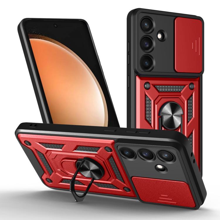 Custodia per telefono TPU+PC con design scorrevole per fotocamera, For Galaxy S26 FE / S25 FE 5G, For Samsung Galaxy S26+ 5G, For Samsung Galaxy S26 Ultra 5G