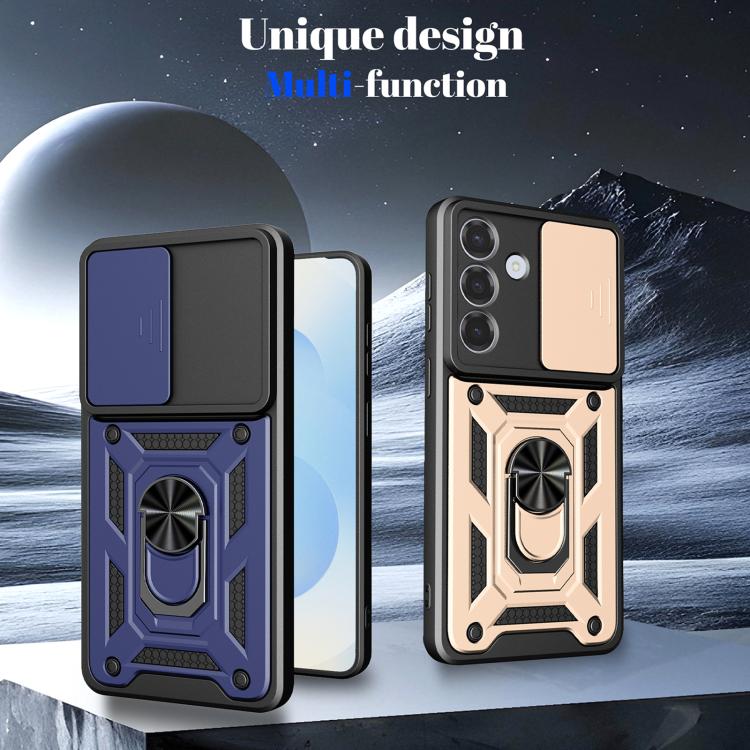 Custodia per telefono TPU+PC con design scorrevole per fotocamera, For Samsung Galaxy S26 5G, For Samsung Galaxy S25 Edge 5G, For Samsung Galaxy S25 5G