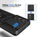 Custodia per telefono TPU+PC con design scorrevole per fotocamera, For Samsung Galaxy S26 5G, For Samsung Galaxy S25 Edge 5G, For Samsung Galaxy S25 5G