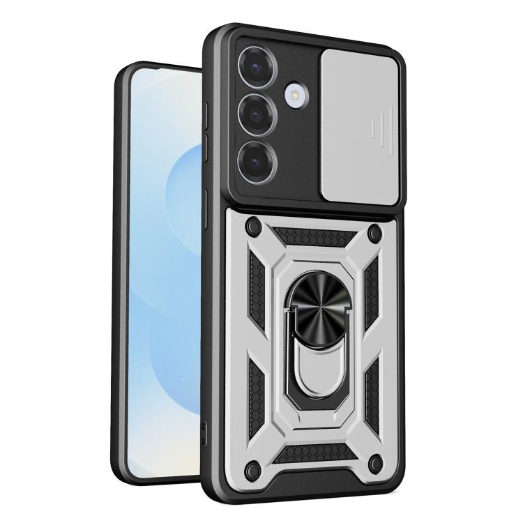 Custodia per telefono TPU+PC con design scorrevole per fotocamera, For Samsung Galaxy S26 5G, For Samsung Galaxy S25 Edge 5G, For Samsung Galaxy S25 5G