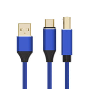 Cavo per stampante per strumenti MIDI 2 in 1 da tipo C e USB-A a USB-B, lunghezza: 1 m, 1m