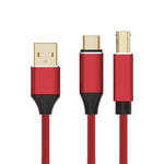 Cavo USB 2 in 1 Tipo C e USB-A a USB-B 1 metro
