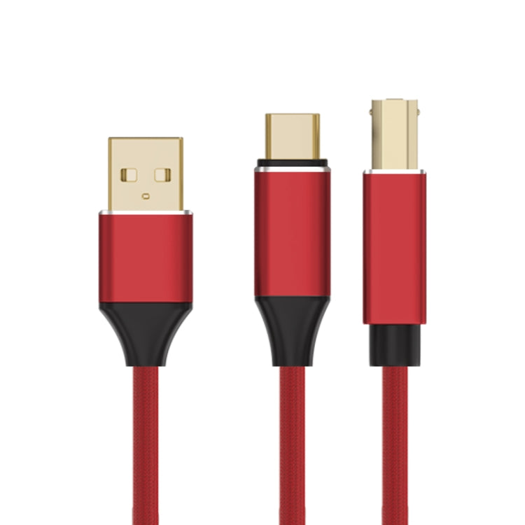 Cavo USB 2 in 1 Tipo C e USB-A a USB-B 1 metro