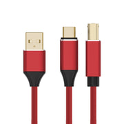Cavo per stampante per strumenti MIDI 2 in 1 da tipo C e USB-A a USB-B, lunghezza: 1 m, 1m