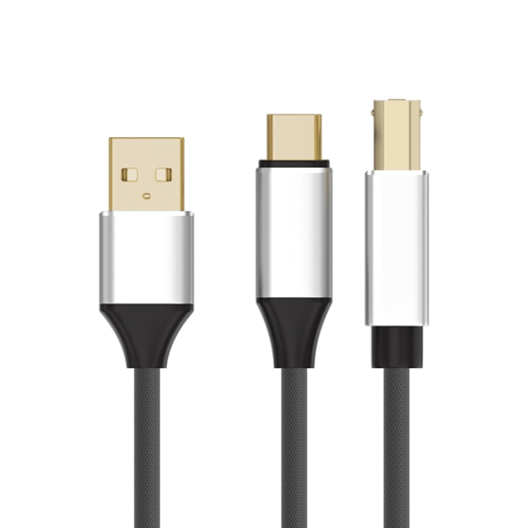Cavo USB 2 in 1 Tipo C e USB-A a USB-B 1 metro