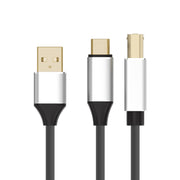 Cavo per stampante per strumenti MIDI 2 in 1 da tipo C e USB-A a USB-B, lunghezza: 1 m, 1m