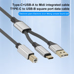 Cavo USB 2 in 1 Tipo C e USB-A a USB-B 1 metro