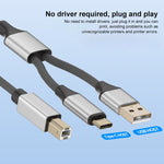 Cavo USB 2 in 1 Tipo C e USB-A a USB-B 1 metro