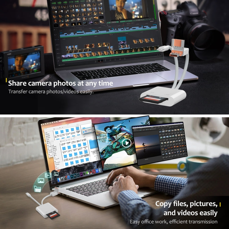 Lettore schede SD TF USB-C 3 in 1 compatto