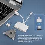 Adattatore lettore schede USB-C, 8 pin, USB-A, Micro USB