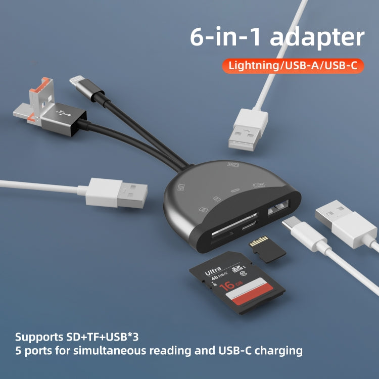 Adattatore multifunzione USB-C Type-C 6 in 1