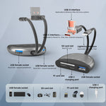 Adattatore multifunzione USB-C Type-C 6 in 1