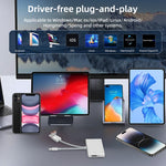 Adattatore USB-C 8 pin multifunzione con 3 USB e slot SD
