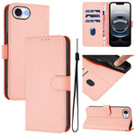 Custodia per telefono in pelle tinta unita effetto pelle con cordino, For iPhone 17e / 16e