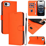 Custodia per telefono in pelle tinta unita effetto pelle con cordino, For iPhone 17e / 16e