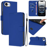 Custodia per telefono in pelle tinta unita effetto pelle con cordino, For iPhone 17e / 16e