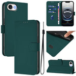 Custodia per telefono in pelle tinta unita effetto pelle con cordino, For iPhone 17e / 16e