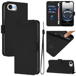 Custodia per telefono in pelle tinta unita effetto pelle con cordino, For iPhone 17e / 16e