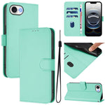 Custodia per telefono in pelle tinta unita effetto pelle con cordino, For iPhone 17e / 16e