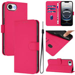 Custodia per telefono in pelle tinta unita effetto pelle con cordino, For iPhone 17e / 16e
