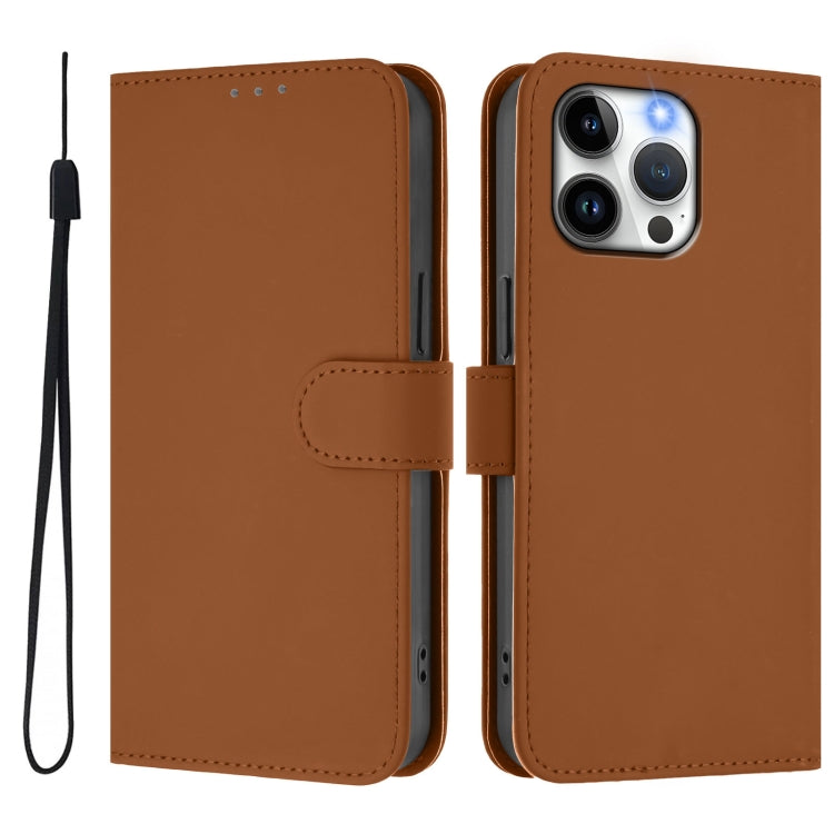 Custodia per telefono in pelle tinta unita effetto pelle con cordino, For iPhone 14 Pro Max