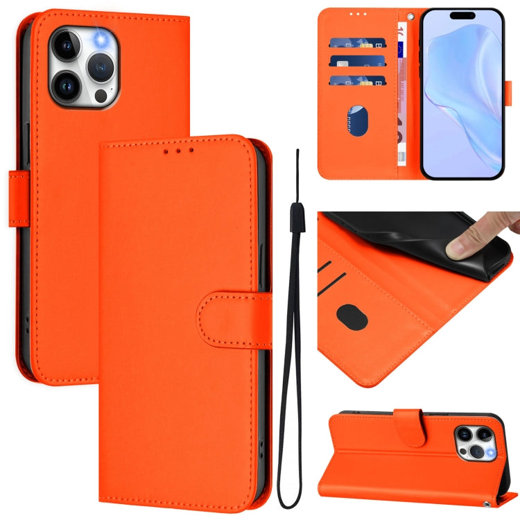 Custodia per telefono in pelle tinta unita effetto pelle con cordino, For iPhone 13 Pro Max