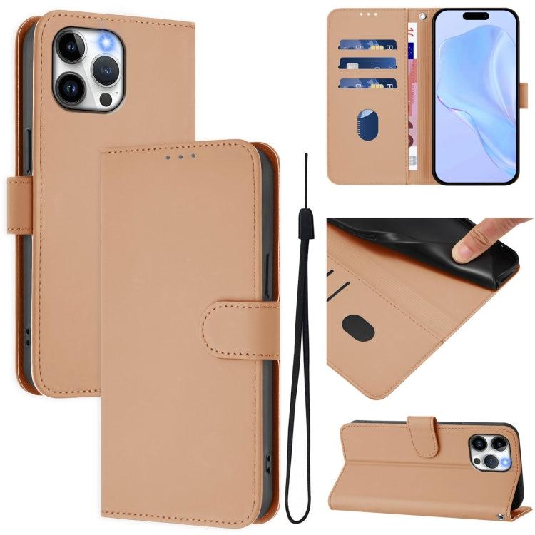 Custodia per telefono in pelle tinta unita effetto pelle con cordino, For iPhone 13 Pro Max