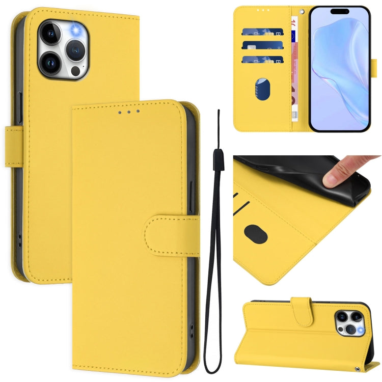 Custodia per telefono in pelle tinta unita effetto pelle con cordino, For iPhone 13 Pro Max