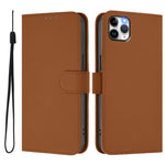 Custodia per telefono in pelle tinta unita effetto pelle con cordino, For iPhone 11 Pro Max