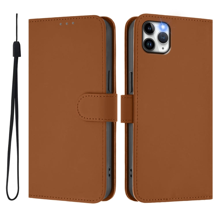 Custodia per telefono in pelle tinta unita effetto pelle con cordino, For iPhone 11 Pro Max