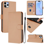 Custodia per telefono in pelle tinta unita effetto pelle con cordino, For iPhone 11 Pro Max