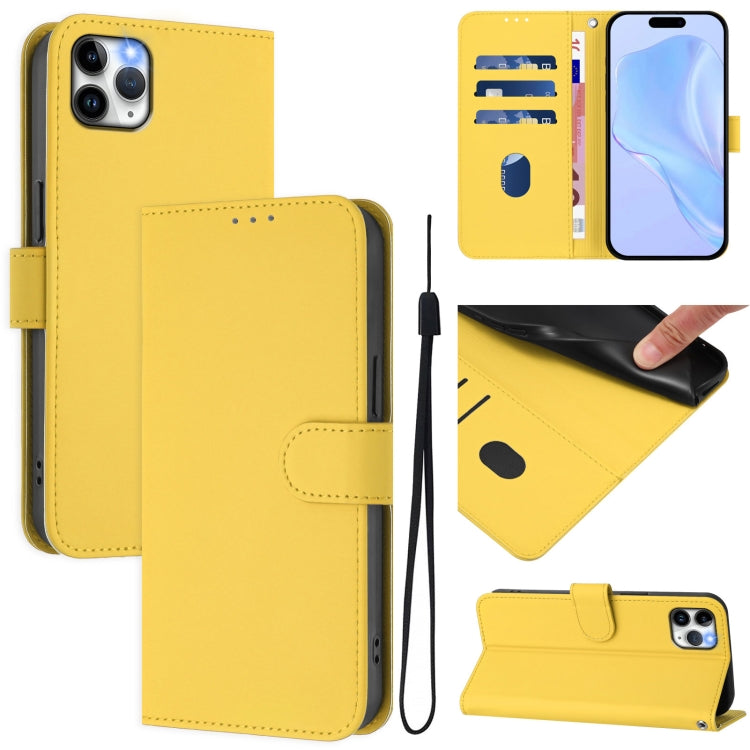 Custodia per telefono in pelle tinta unita effetto pelle con cordino, For iPhone 11 Pro Max