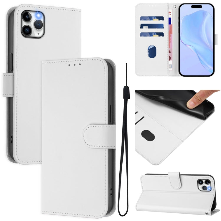 Custodia per telefono in pelle tinta unita effetto pelle con cordino, For iPhone 11 Pro Max