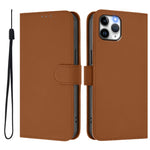 Custodia per telefono in pelle tinta unita effetto pelle con cordino, For iPhone 11 Pro