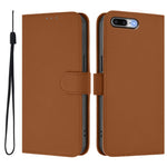 Custodia per telefono in pelle tinta unita effetto pelle con cordino, For iPhone 8 Plus / 7 Plus