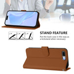 Custodia per telefono in pelle tinta unita effetto pelle con cordino, For iPhone 8 Plus / 7 Plus