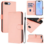 Custodia per telefono in pelle tinta unita effetto pelle con cordino, For iPhone 8 Plus / 7 Plus